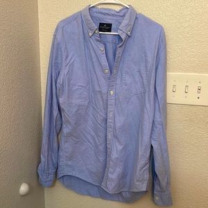 American Eagle Outfitters Button Down Long Sleeve Womens Large Blue